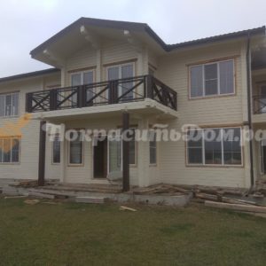 Покраска фасада дома, шлифовка в 1 проход и покраска внутренних помещений — фото 1