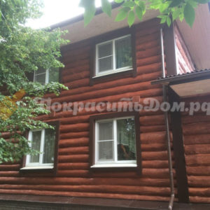 Реставрация фасада дома из рубленного бревна — фото 1