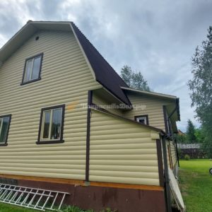 Ремонт фасада деревянного каркасного дома в Чеховском районе — фото 5