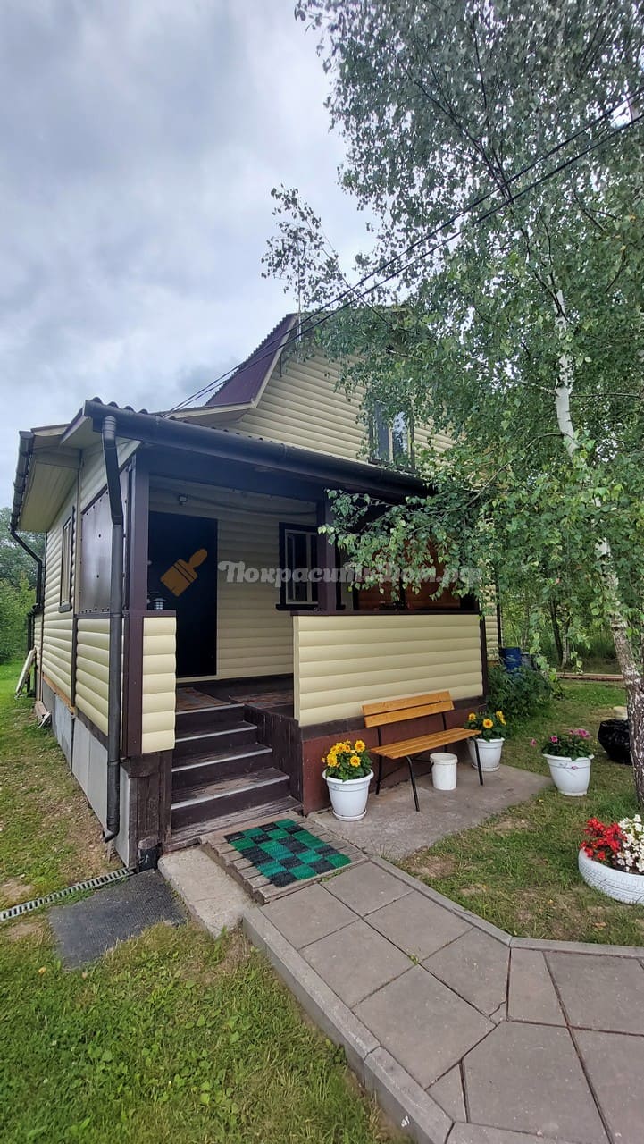 Ремонт фасада деревянного каркасного дома в Чеховском районе — фото 4 Ремонт фасада деревянного каркасного дома в Чеховском районе — фото 4