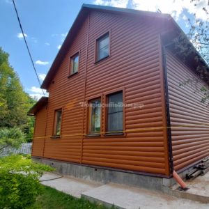 Ремонтная покраска каркасного дома, обшитого блок хаусом, в Новой Москве — фото 5